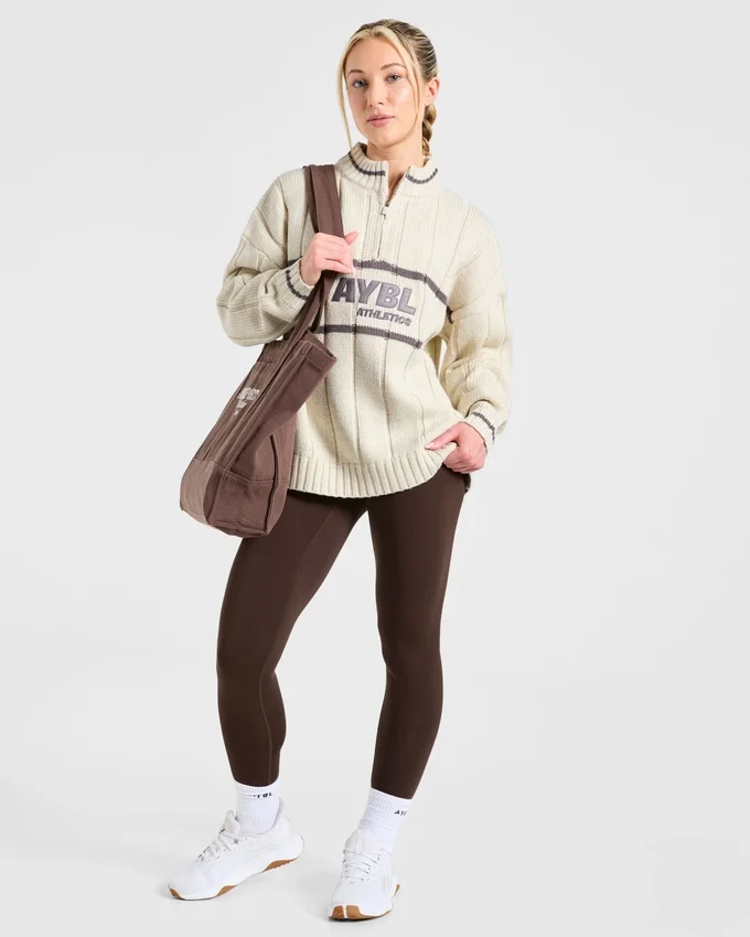 Athletics Oversized Knitted 1/4 Zip