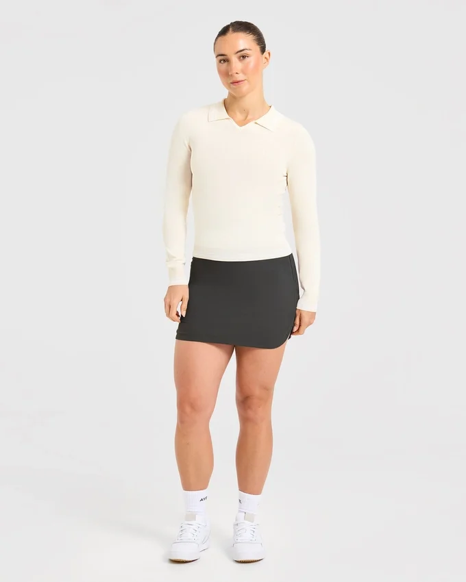 Classic Knitted Long Sleeve Polo