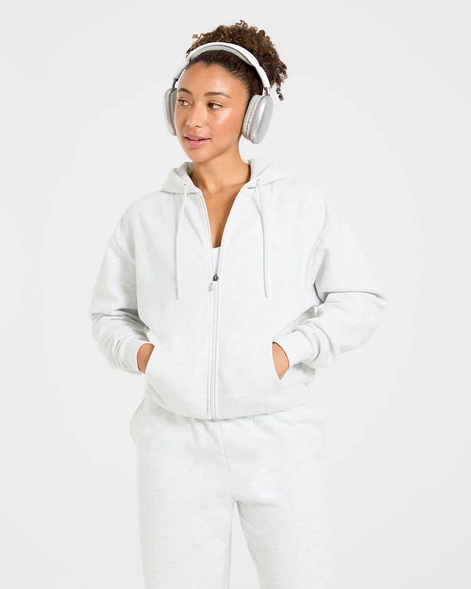 Lifestyle Oversized Zip Up Hoodie