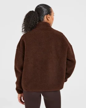 Oversized Zip Up Fleece Jacket