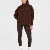 Oversized Zip Up Fleece Jacket