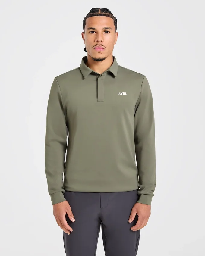Precision Longsleeve Collared Pullover