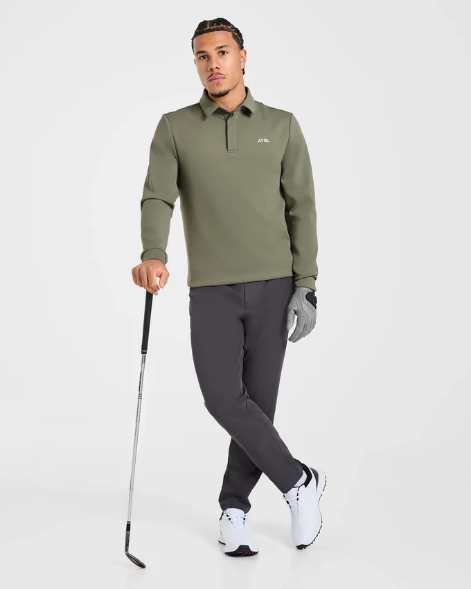 Precision Longsleeve Collared Pullover