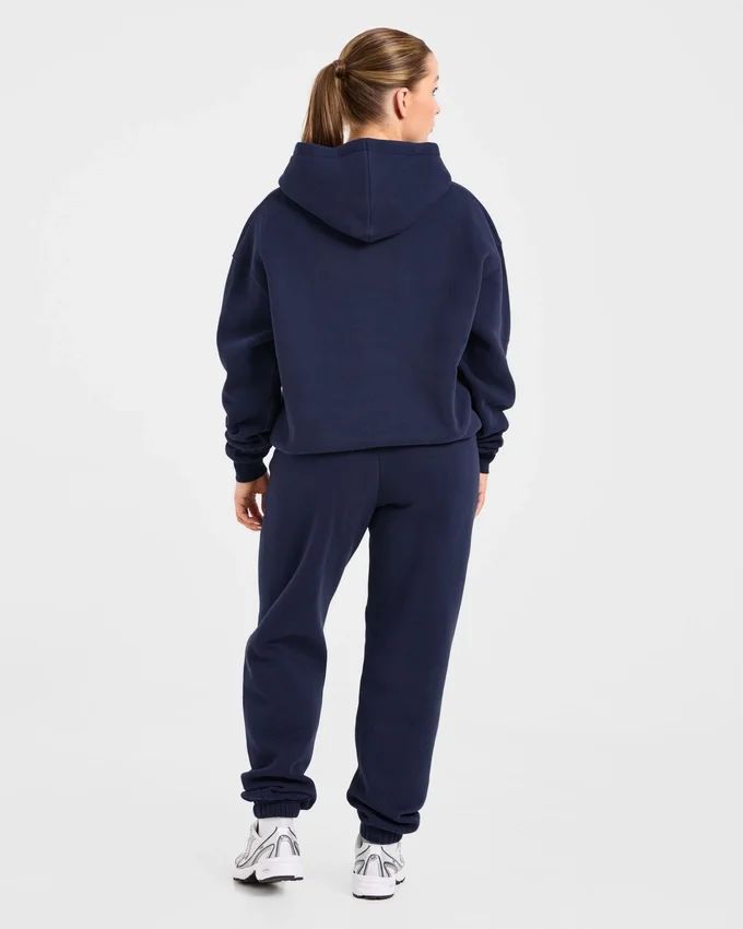 Retro Embroidered Oversized Hoodie