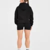 Script Embroidered Oversized Hoodie
