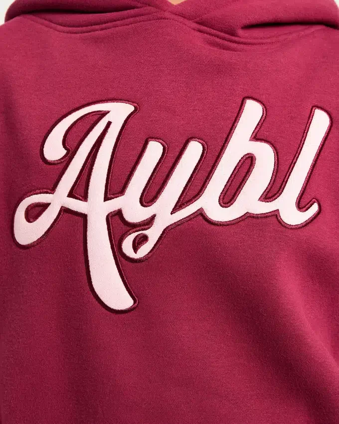 Script Embroidered Oversized Hoodie