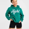 Script Embroidered Oversized Hoodie
