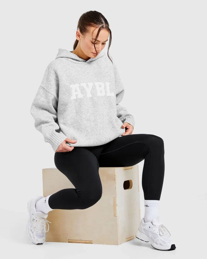 Varsity Oversized Knitted Hoodie